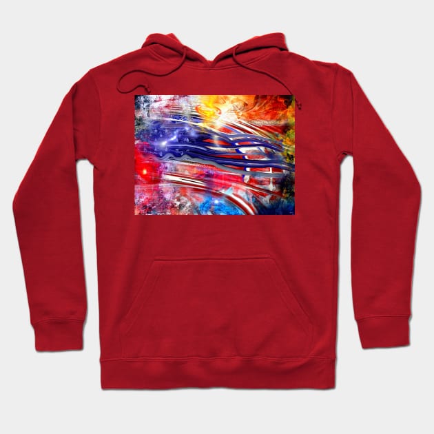 The American Flag Painted Hoodie by danieljanda